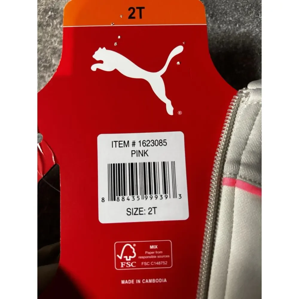 Puma Girls 3 Piece Tech Fleece Set , Pink Size 2T - Picture 2 of 2